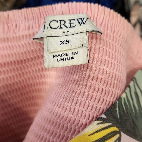 J.Crew pink dress tropical Pattern US XS - Picture 6 of 12